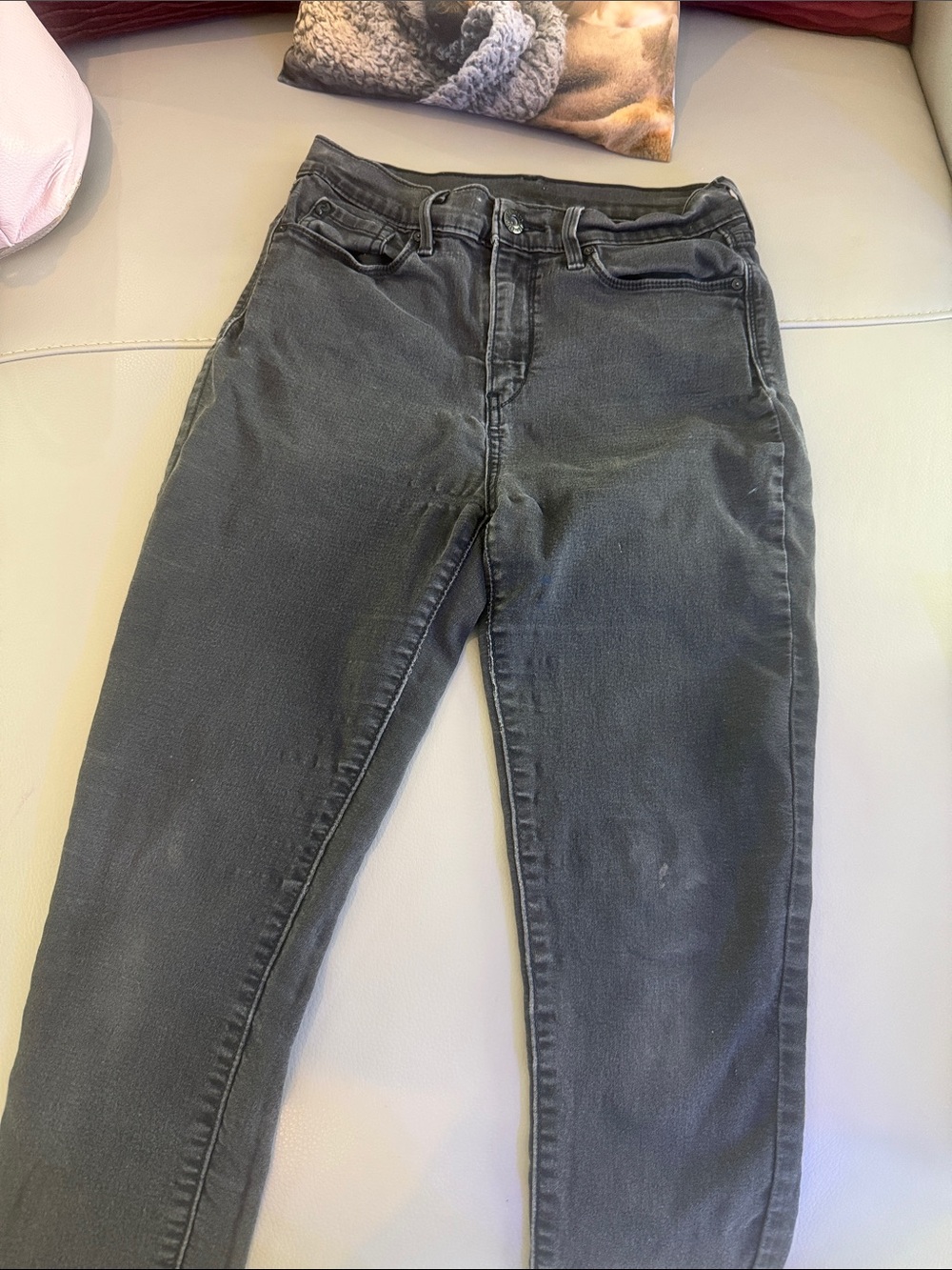 High-Rise Slim Jeans in Washed Black